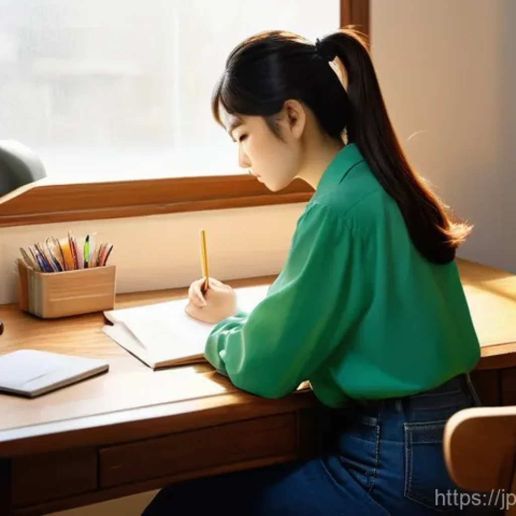 세무사 시험 실패 이유와 극복 사례 - **Prompt 1: The Solitary Scholar's Determination**
"A young Japanese woman in her late 20s, with...
