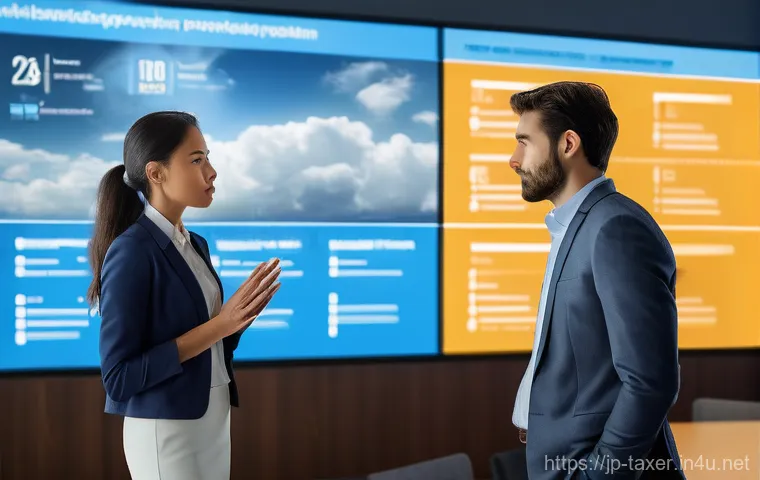 세무사와 비즈니스 의사결정 지원 - **Prompt:** A dynamic split image showcasing the evolution of accounting. On the left side, an overw...